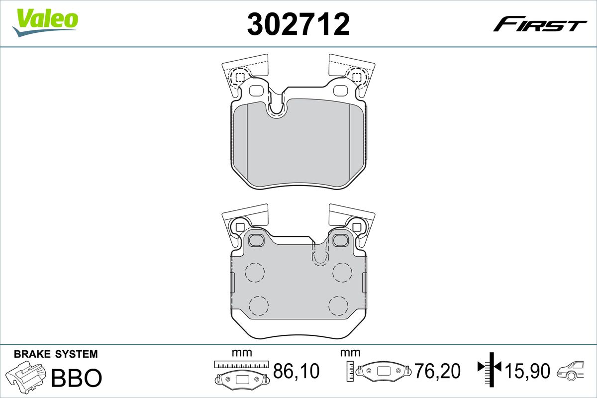 VALEO Fékbetét, mind 302712_VALEO